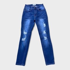 Bamboo Distressed Skinny Jeans Size 5 Juniors